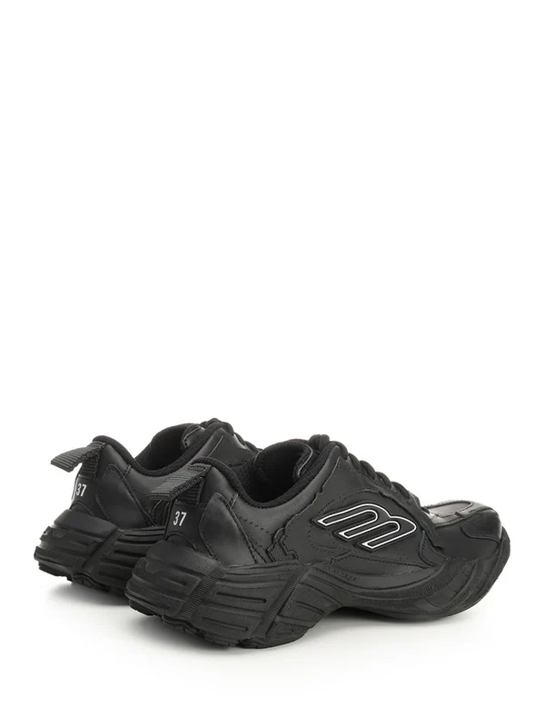 Balenciaga Black Low Top Sneakers - Image 3