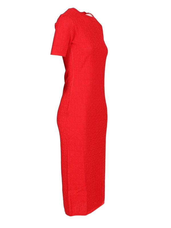 Fendi Red Midi Dress - Image 3