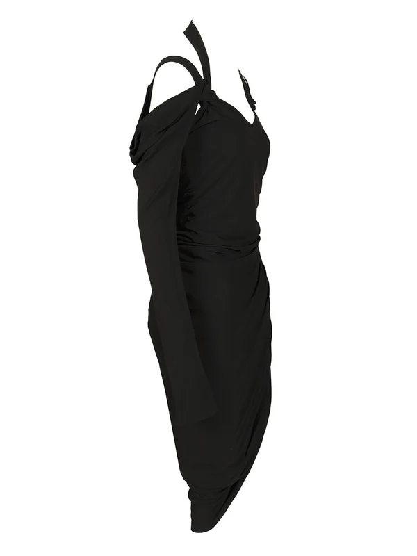 The Attico Black Midi Dress - Image 3