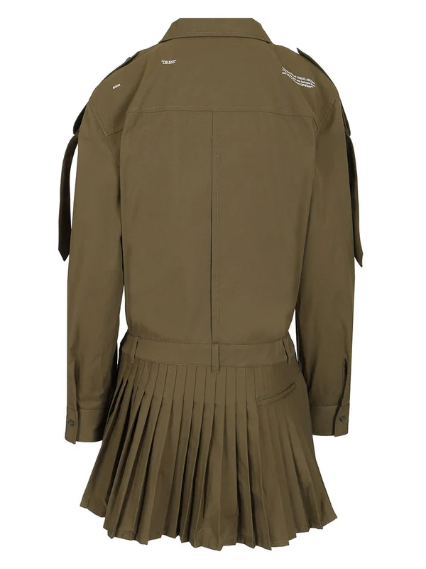 Off-White Green Mini Dress - Image 2