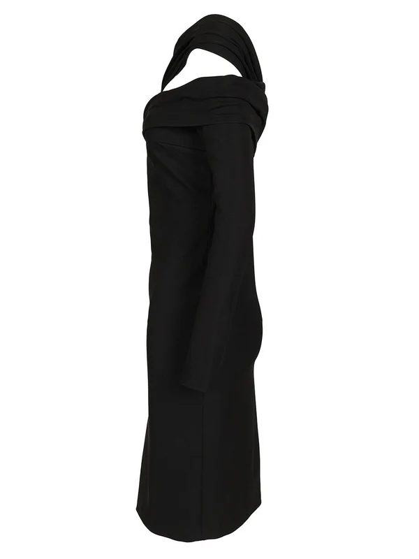 Versace Black Midi Dress - Image 3