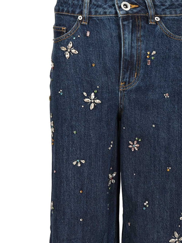 Self-Portrait Blue Denim Pants - Image 4