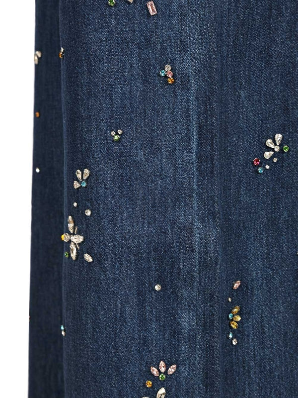 Self-Portrait Blue Denim Pants - Image 5