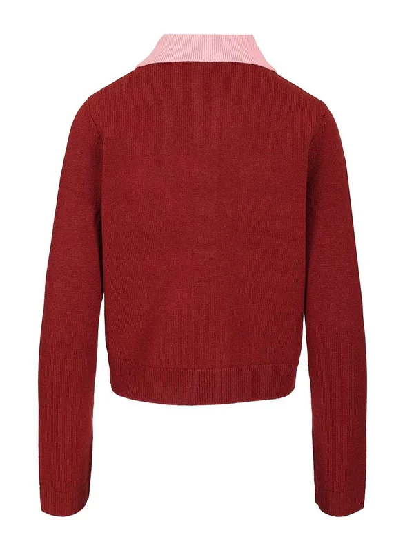Self-Portrait Burgundy Knitted - Image 2