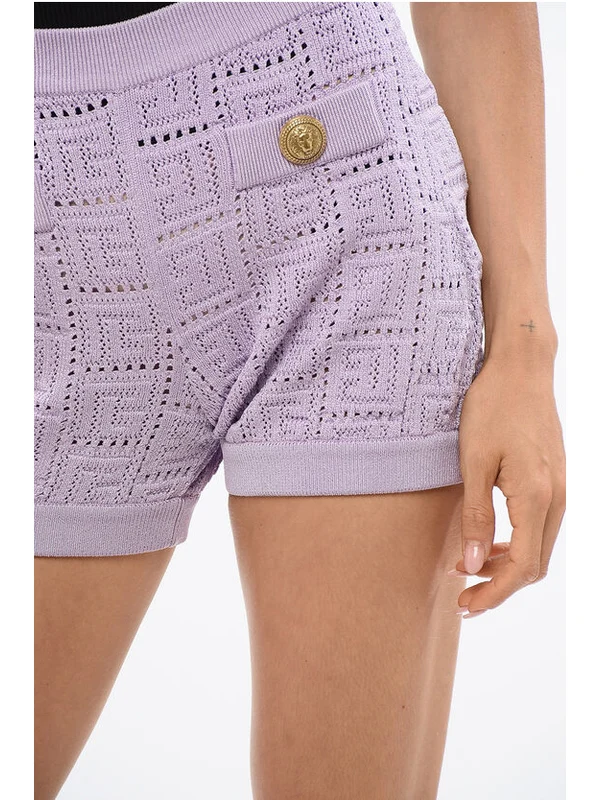 Balmain Purple Shorts - Image 3