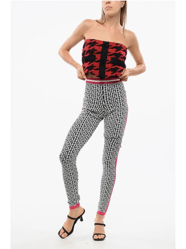 Balmain Black White Leggings - Image 4