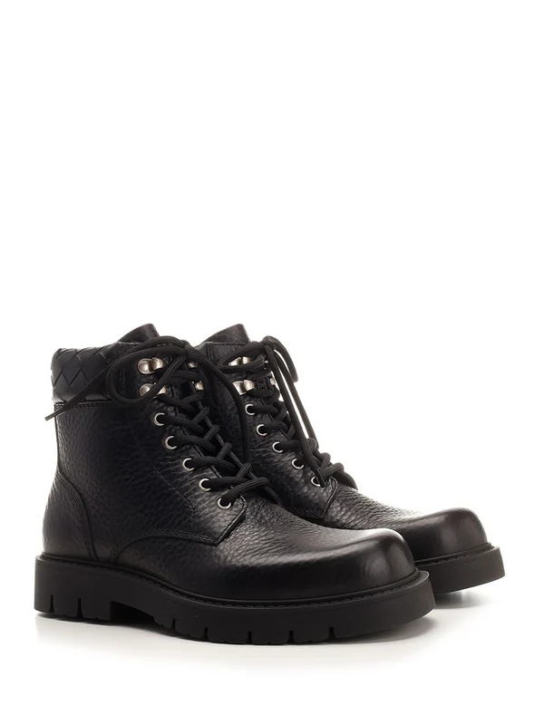 Bottega Veneta Black Lace-Up Boots - Image 2