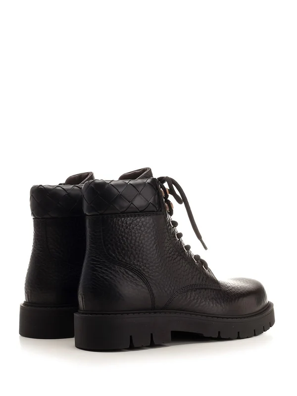 Bottega Veneta Black Lace-Up Boots - Image 3