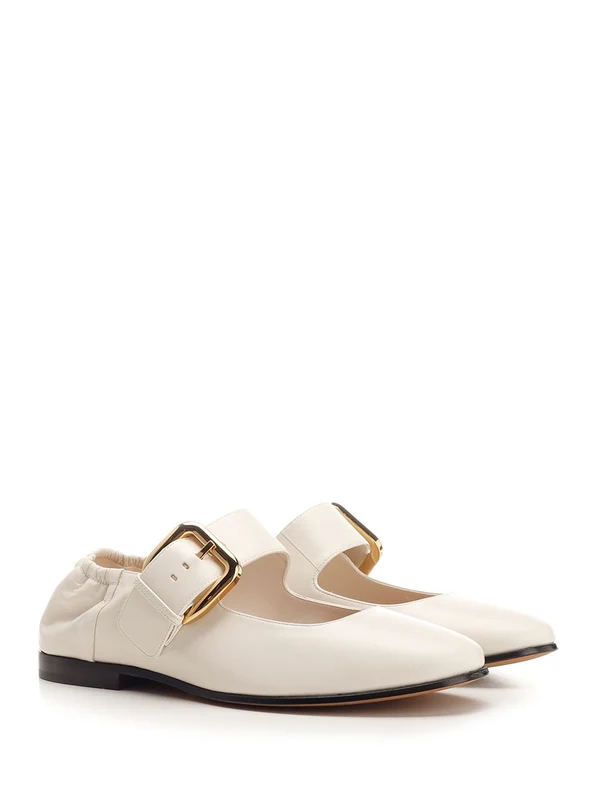 Bottega Veneta White Flat Shoes - Image 2