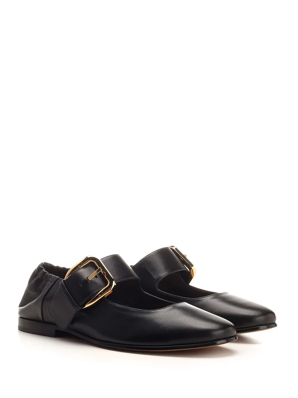 Bottega Veneta Black Flat Shoes - Image 2