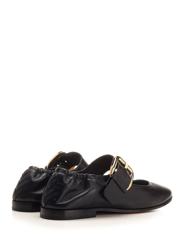 Bottega Veneta Black Flat Shoes - Image 3