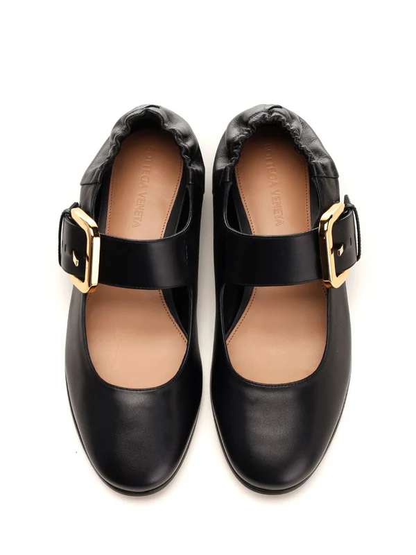 Bottega Veneta Black Flat Shoes - Image 5
