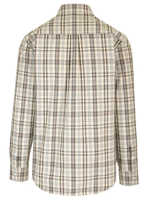 Bottega Veneta White Checked Shirts - Image 2