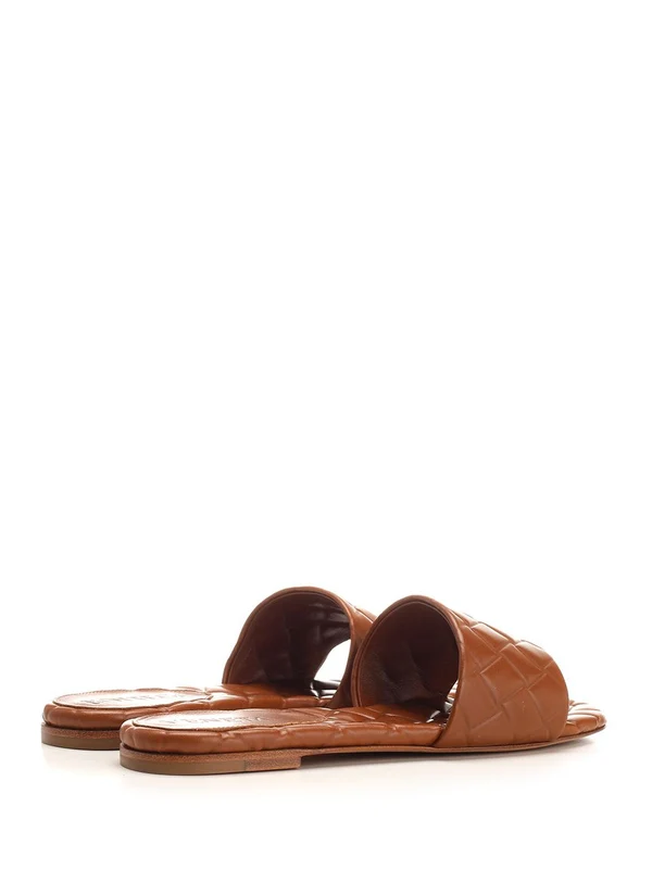 Bottega Veneta Brown Slides - Image 3
