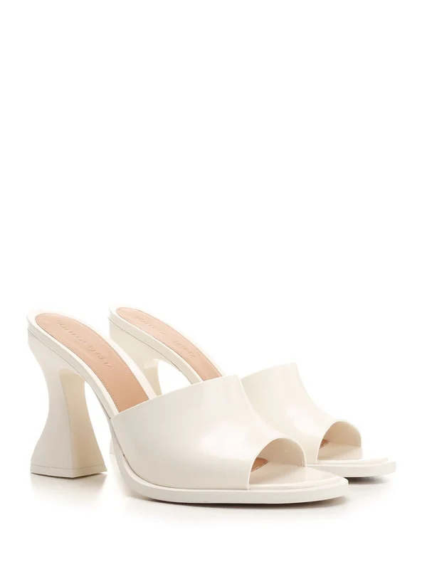 Bottega Veneta White Sandal Heels - Image 2