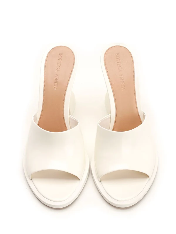 Bottega Veneta White Sandal Heels - Image 5