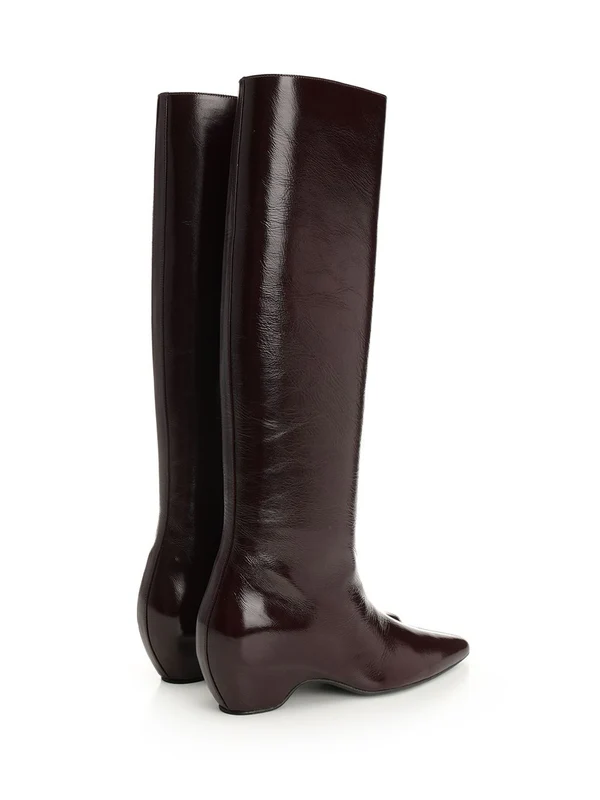 Khaite Burgundy High Boots - Image 3