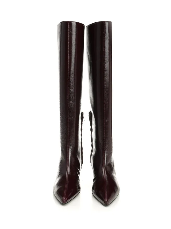 Khaite Burgundy High Boots - Image 5
