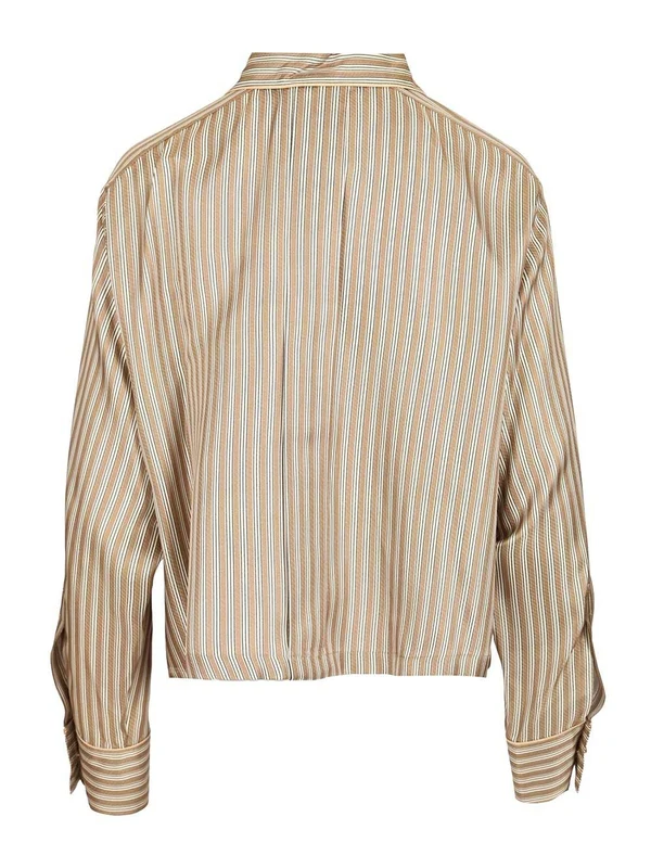 Max Mara Beige Striped Shirts & Blouses - Image 2