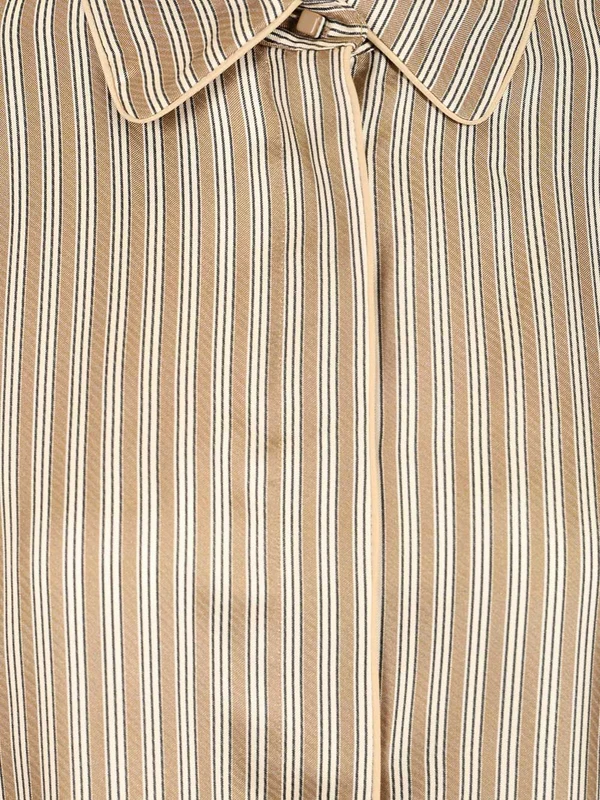 Max Mara Beige Striped Shirts & Blouses - Image 4