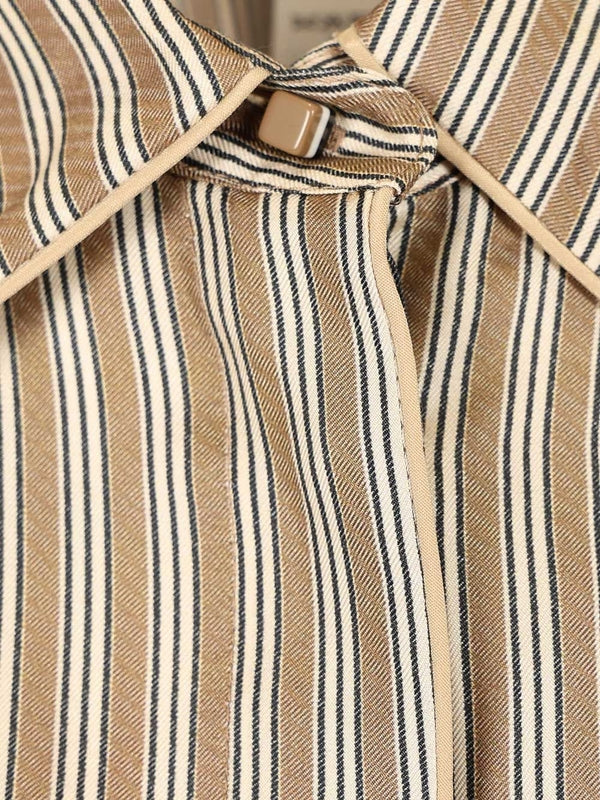 Max Mara Beige Striped Shirts & Blouses - Image 5