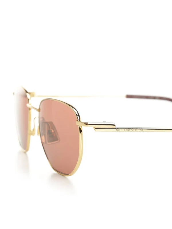 Bottega Veneta Gold Sunglasses - Image 3