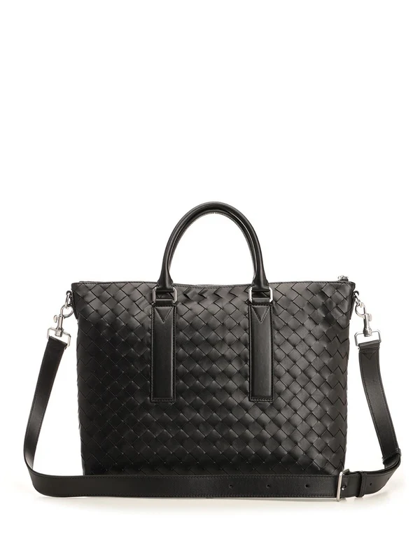 Bottega Veneta Intrecciato Black Brief Case - Image 3