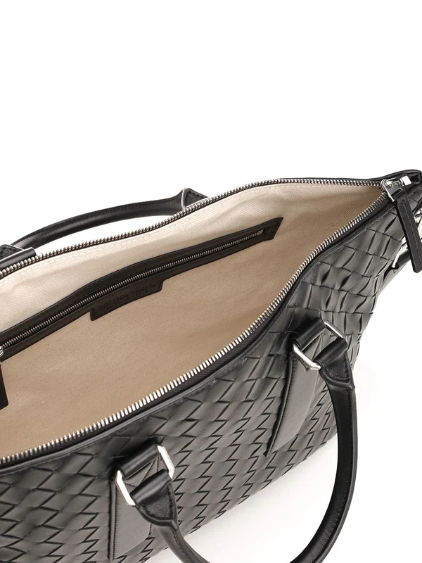 Bottega Veneta Intrecciato Black Brief Case - Image 4