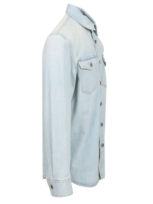 Bottega Veneta Blue Shirts - Image 3