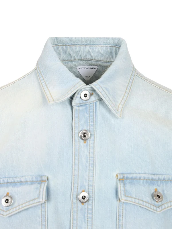 Bottega Veneta Blue Shirts - Image 5