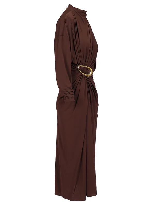 Bottega Veneta Brown Midi Dress - Image 3