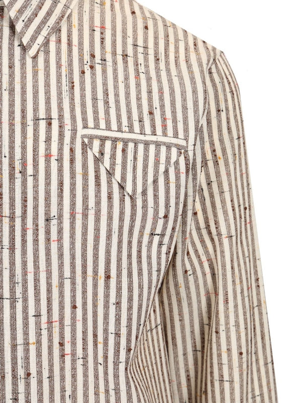 Bottega Veneta Multicolor Striped Shirts - Image 4