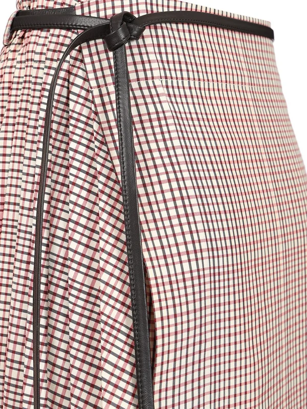 Bottega Veneta Red Checked Skirts - Image 4