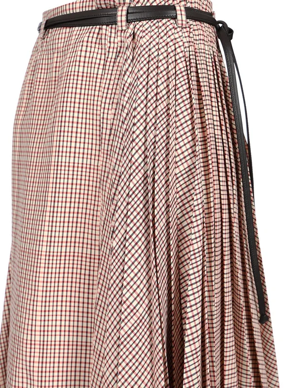 Bottega Veneta Red Checked Skirts - Image 5