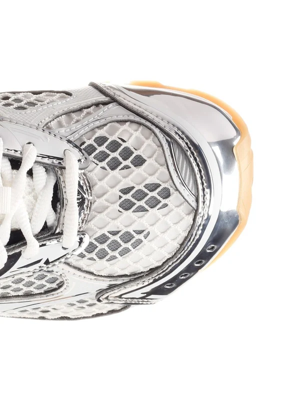 Bottega Veneta Silver Low Top Sneakers - Image 4