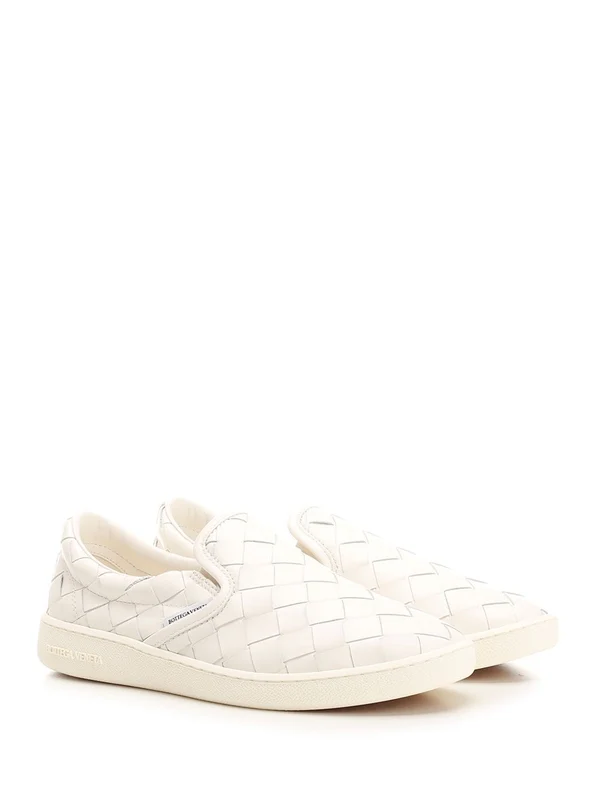 Bottega Veneta White Low Top Sneakers - Image 2