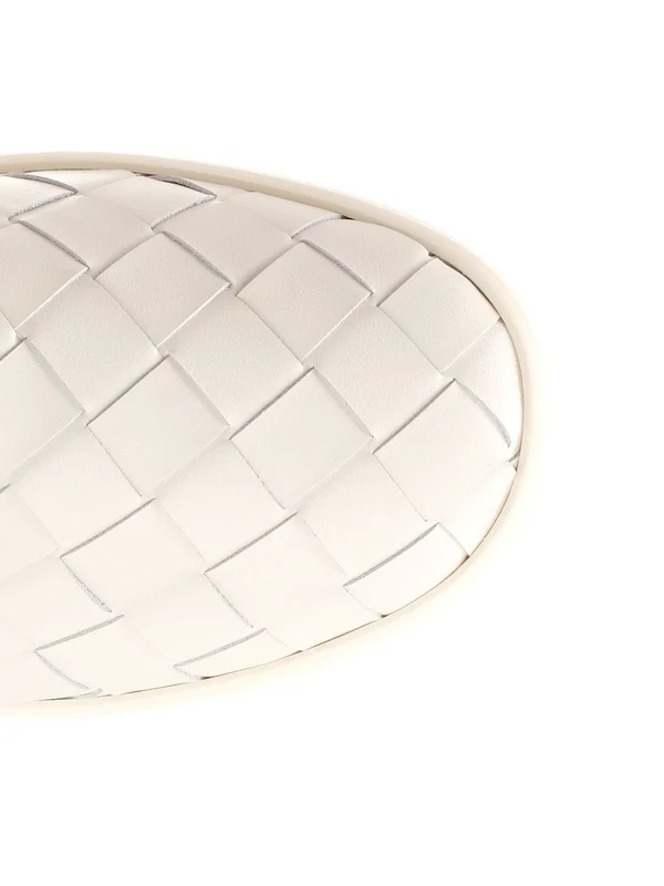 Bottega Veneta White Low Top Sneakers - Image 4