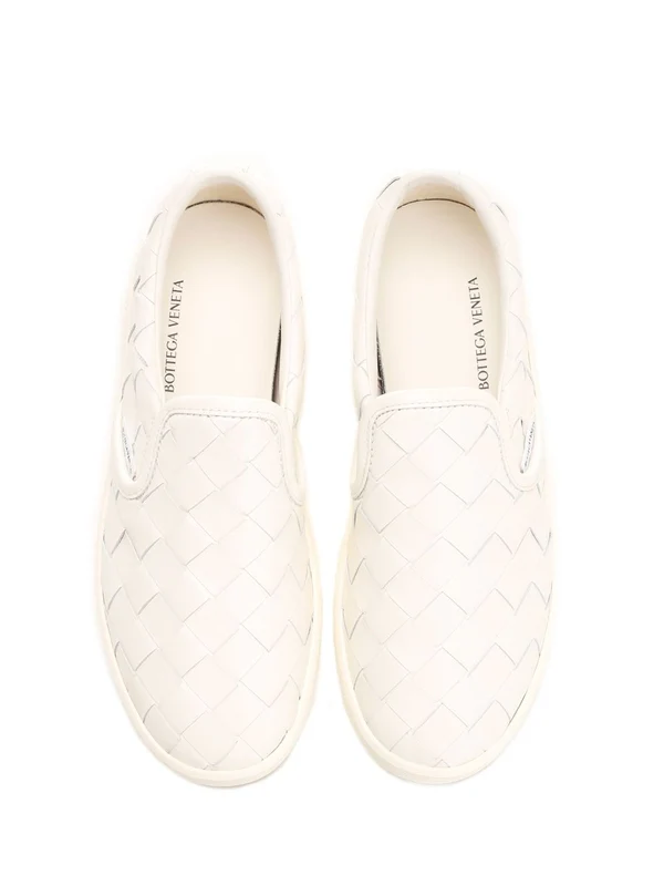Bottega Veneta White Low Top Sneakers - Image 5