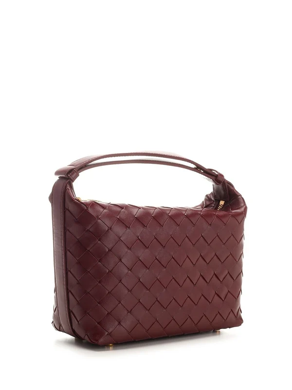 Bottega Veneta Wallace Mini Burgundy Tote Bags - Image 2