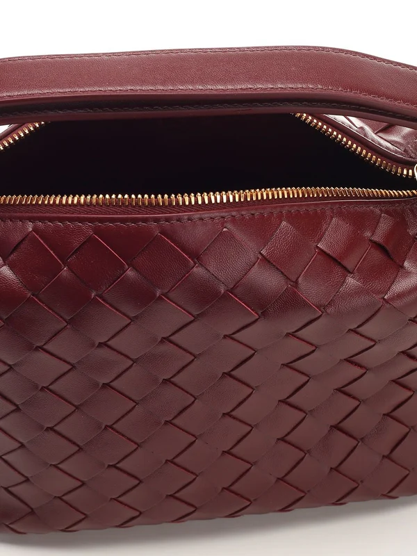 Bottega Veneta Wallace Mini Burgundy Tote Bags - Image 4