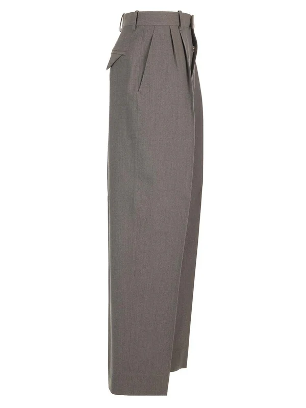 Bottega Veneta Grey Tailored Pants - Image 3