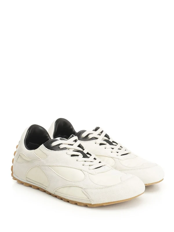 Bottega Veneta White Low Top Sneakers - Image 2