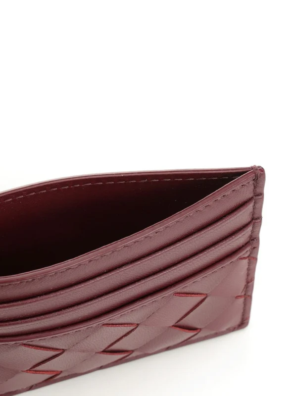 Bottega Veneta Burgundy Card Holders - Image 4
