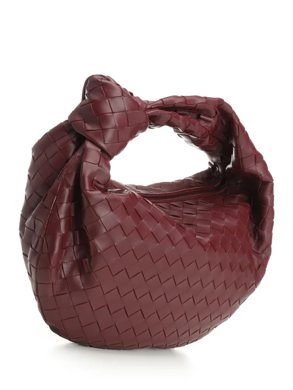Bottega Veneta Jodi Teen Burgundy Tote Bags - Image 2