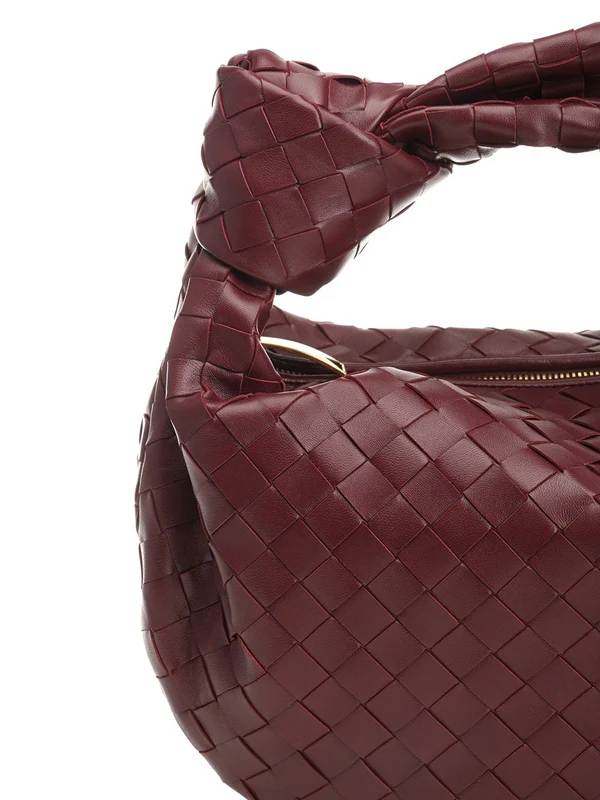 Bottega Veneta Jodi Teen Burgundy Tote Bags - Image 5