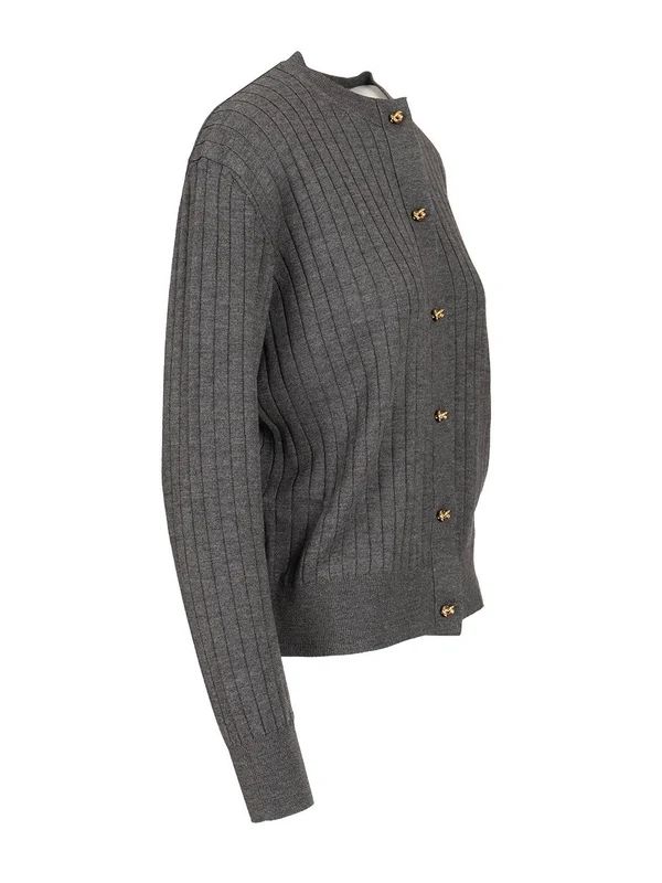 Bottega Veneta Grey Cardigans - Image 3