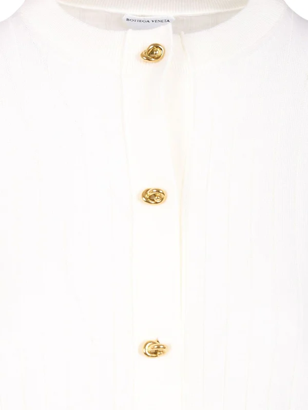 Bottega Veneta White Cardigans - Image 4