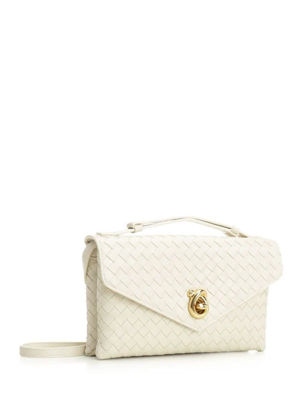 Bottega Veneta Brass Lock White Crossbody & Shoulder Bags - Image 2