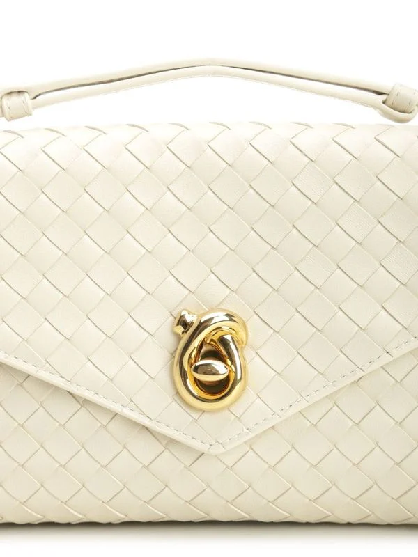 Bottega Veneta Brass Lock White Crossbody & Shoulder Bags - Image 5