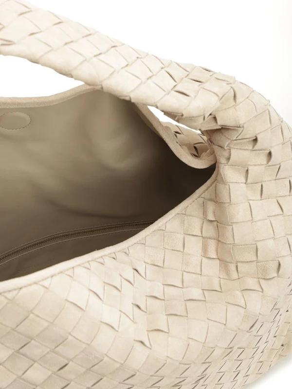 Bottega Veneta Hop Large Beige Tote Bags - Image 4